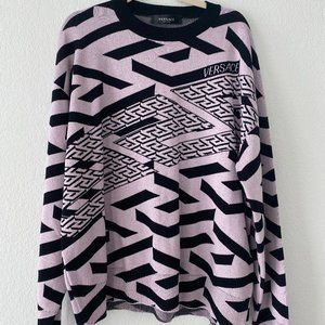 Versace Men's Greca Monogram Sweater